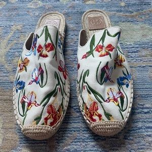 Tory Burch embroidered espadrille flats